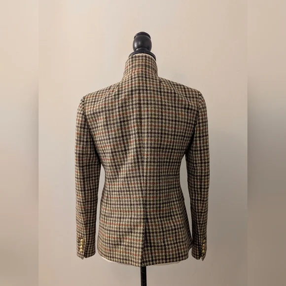 J.crew Regent Blazer with Moon London Fabric Houndstooth Tweed 100% Wool Blazer - Picture 3 of 9